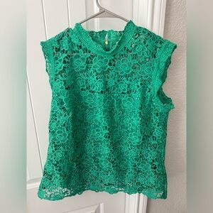 Emerald Lace Top
